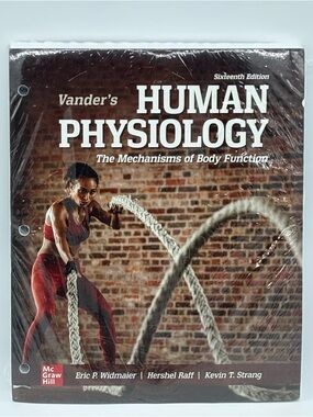 Vanders Human Physiology 16th Edition Loose Leaf McGraw Hill Widmaier Anatomy